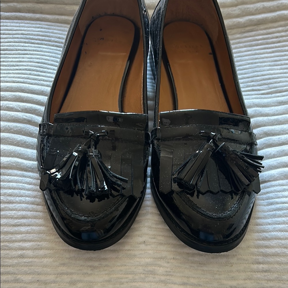 Sezane Black Leather Loafers